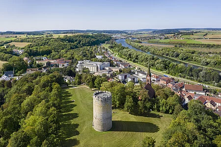 Heinrichsturm und Kirche St. Nikolaus von oben