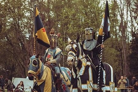 Pferdeshow auf dem Mittelalterfest