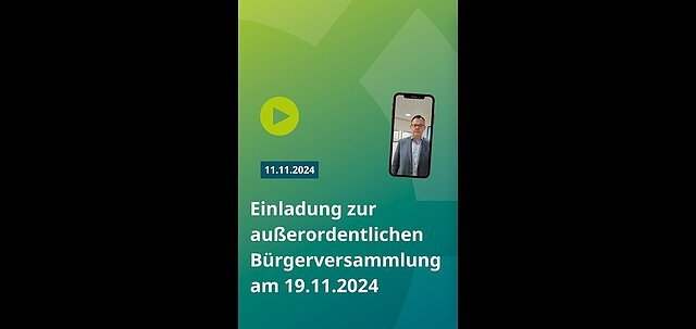 Einladung außerordentliche Bürgerversammlung Kaiser-Therme