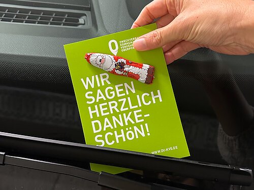Süße Überraschung für Richtigparker - ZV KVS Oberpfalz